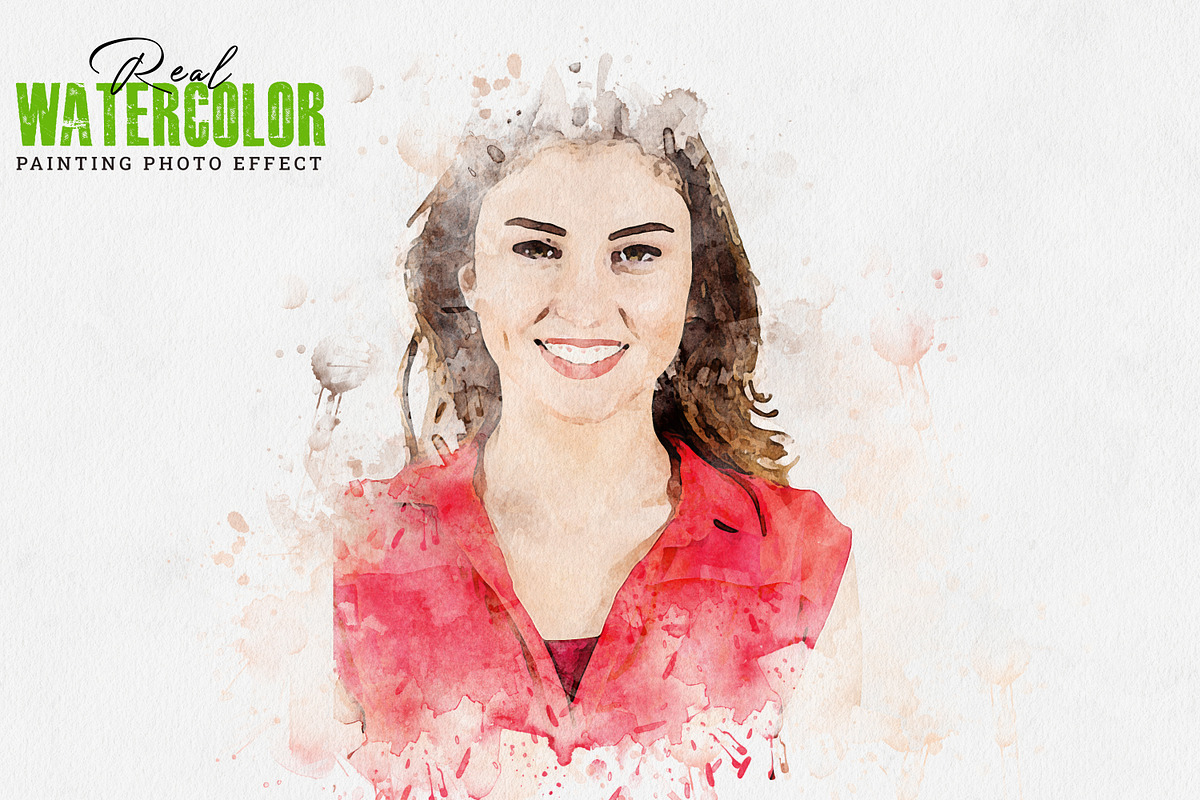Real Water Color Painting Photo, an Action Add-On by S Graphic Studio (Photo 2 of 2)
