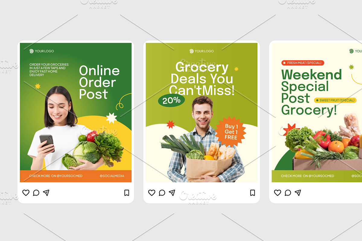 Grocery Market - Instagram Post, a Social Media Template by Izdihaar_Studio (Photo 2 of 4)