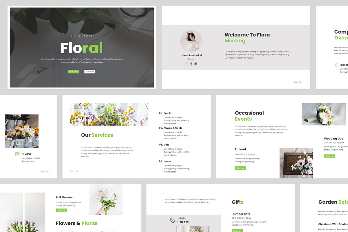 Florist Keynote Presentation, a Presentation Template by Giant Design (Photo 2 of 6)
