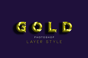 Gold : Photoshop Layer Style, a Layer Style Add-On by Design Unique