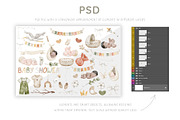Eco Baby Shower Watercolor clipart, an Illustration by Alisles (Thumbnail 13 of 15)