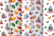Mice Chefs - Gouache Clipart Set, an Animal Illustration by Mashamashastu (Thumbnail 8 of 10)