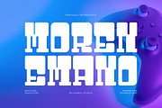 Moren Emano - Modern Bold Font, a Sans Serif Font by Viswal Studio (Thumbnail 1 of 7)