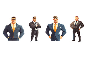 Strong businessman. Muscular man in, a Person Illustration by Stock-Smart-Start