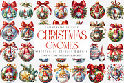 Gnome Christmas Ornamen Clipart PNG, an Illustration by SinaCreation (Thumbnail 1 of 7)