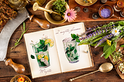 Mint. Mojito. Frames. Watercolor., an Object Illustration by Ojeny shop (Thumbnail 2 of 3)