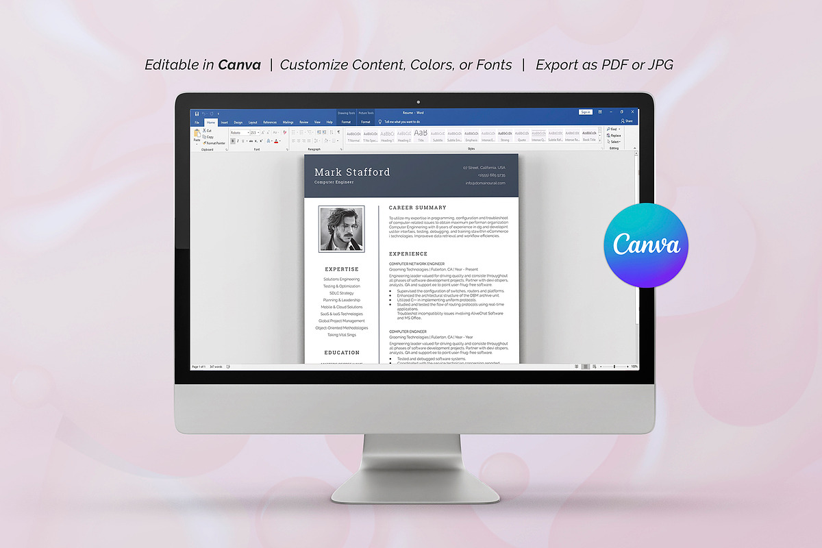Resume Template, a Resume Template by DesignDevisers (Photo 8 of 10)