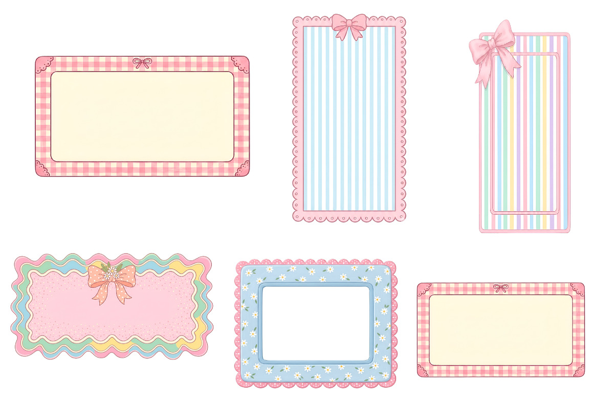 Easter Spring Cute Bow Frame Bundle, an Illustration by GatewayDesign (Photo 2 of 4)