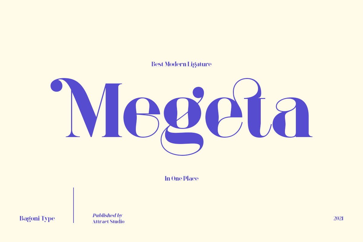 Bagoni Type, a Serif Font by Attract Studio (Photo 3 of 19)