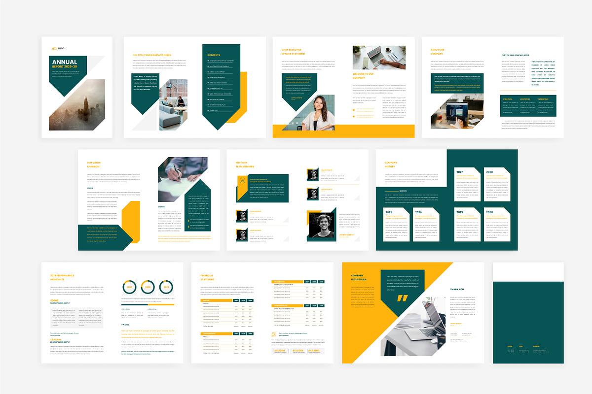 Annual report brochure template, a Brochure Template by Tanmoy Topu (Photo 2 of 12)