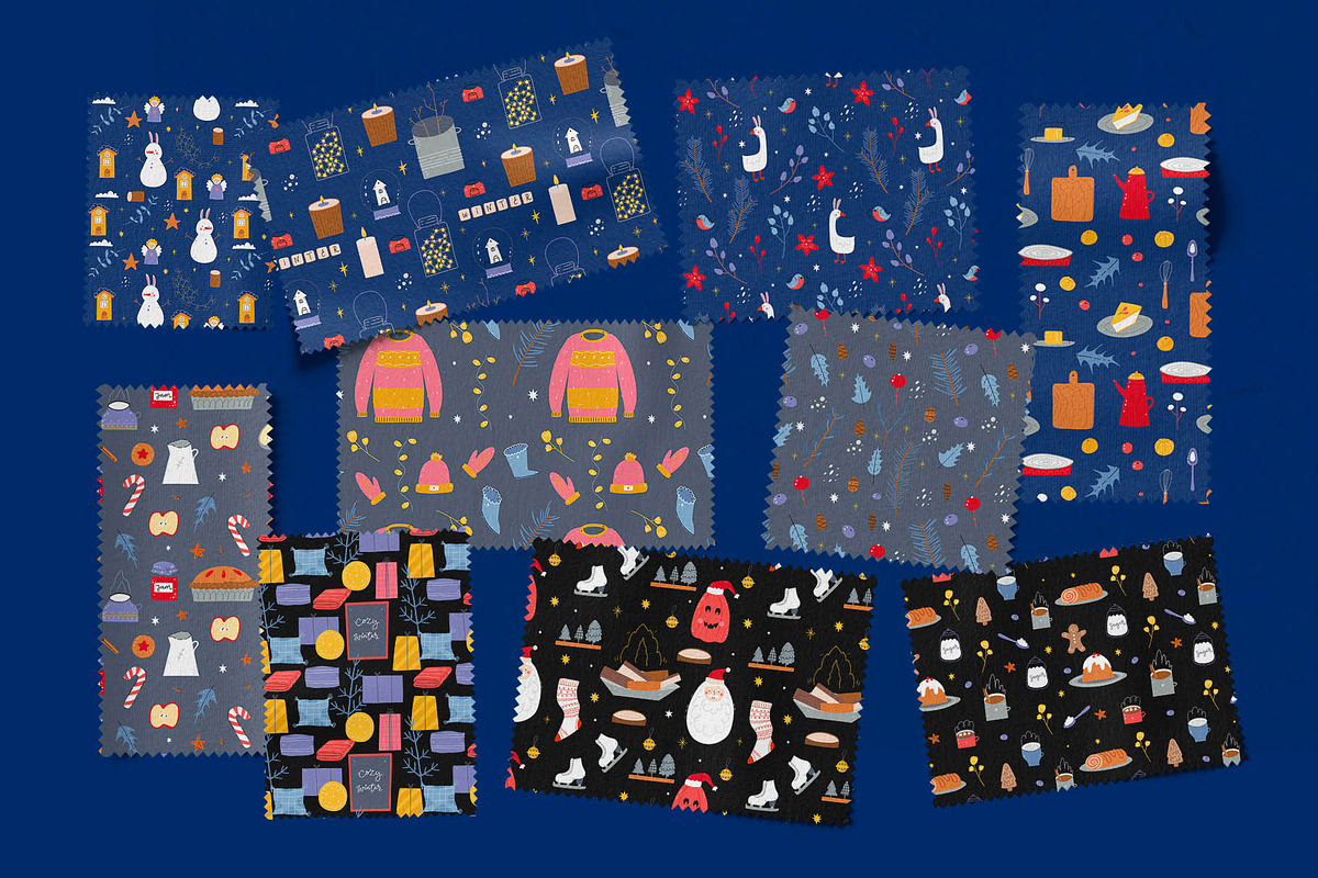 Cozy Winter. Clipart, pattern set, an Illustration by Mariart_i (Photo 5 of 6)