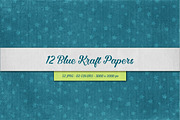 12 Blue Kraft Papers, a Texture Graphic by Orange Fox (Thumbnail 3 of 5)