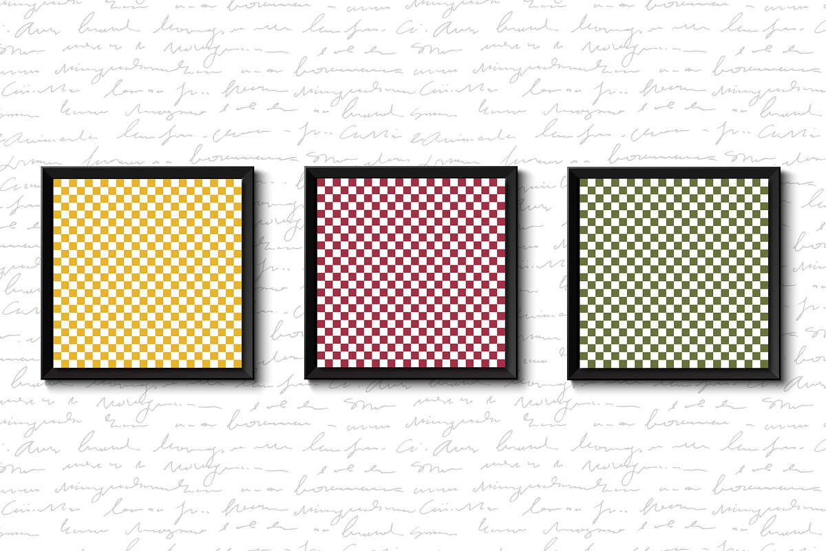 Autumn Checkerboard Patterns, a Pattern Graphic by Patterns for Dessert
