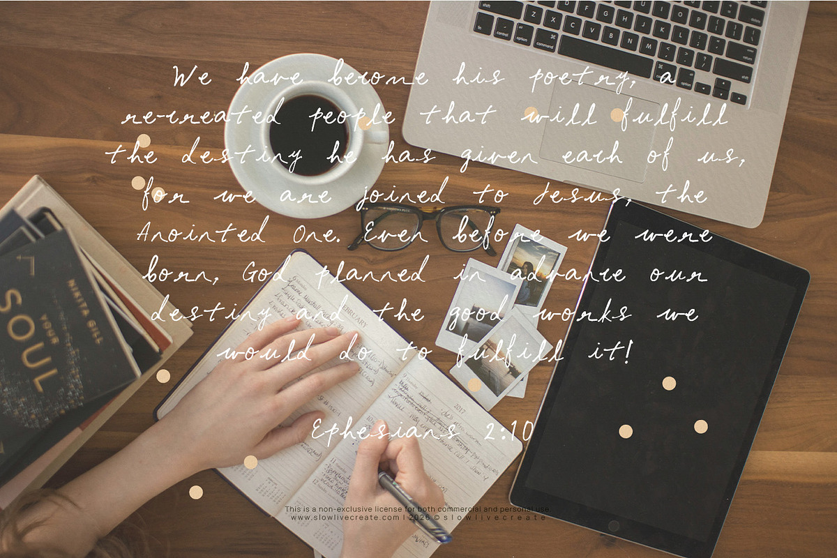 My Handwriting Scripted for Journals, a Handwritten Font by slowlivecreate (Photo 2 of 7)