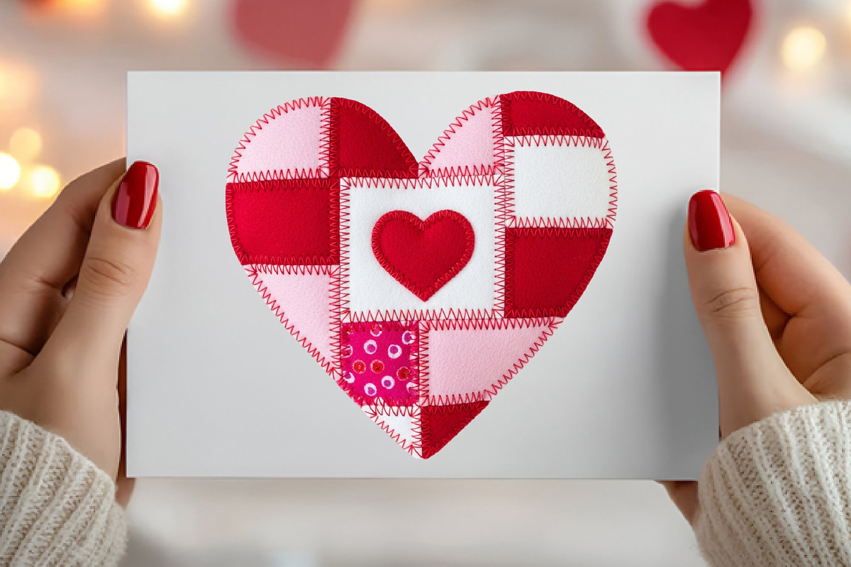 Valentine Patchwork Heart PNG, an Illustration by Canvas Craft (Photo 5 of 7)