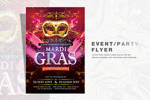 Mardi Gras Carnival Party Flyer