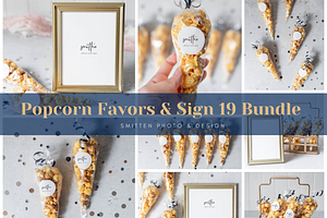 Popcorn Favor Label & Frame Bundle