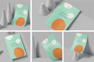 US Half Letter Size Paper Mockups, an Advertising Mockup by megostudi0