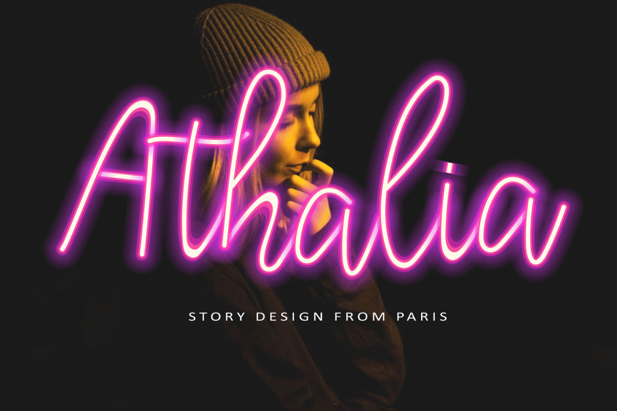 Neon Style | Script Alphabet Vector preview 5
