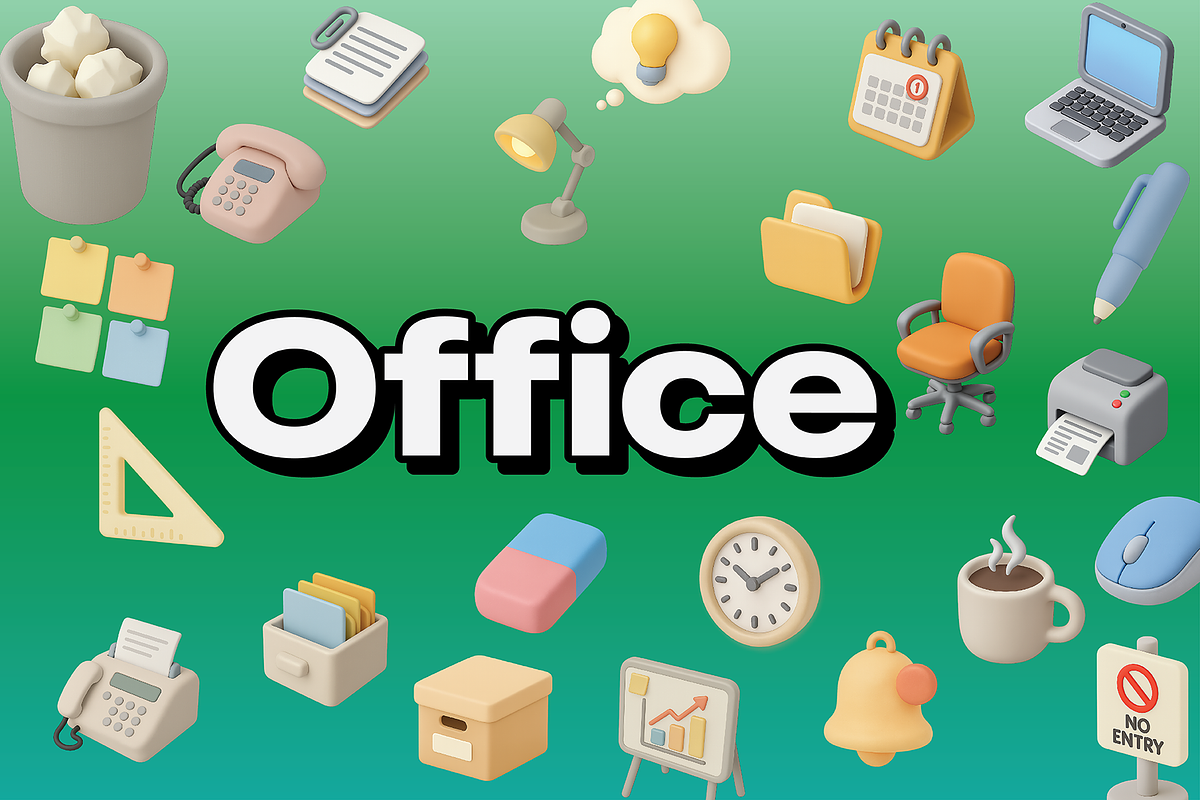 Office 3D Icons set PREMIUM, a Solid Icon by Iwanistic (Photo 7 of 7)