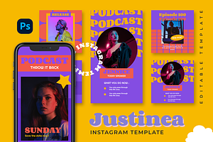 Justinea Instagram Template, a Social Media Template by Creatchees.std
