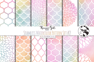 Seamless Watercolor Patterns 2 PR