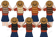 Natural Girls Clipart, a Person Illustration by GlamArtZhanna (Thumbnail 2 of 4)