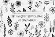 137 Botanical Stamps For Procreate, a Brush Add-On by Nuclear Brushes (Thumbnail 2 of 10)
