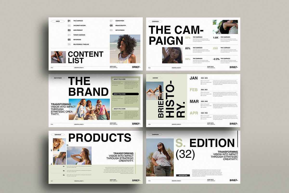 Creative Brief Campaign Presentation, a Presentation Template by NorthPeak (Photo 7 of 11)