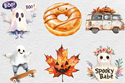 Retro Fall Halloween Png Clipart, an Illustration by Black Bird Studio (Thumbnail 3 of 6)