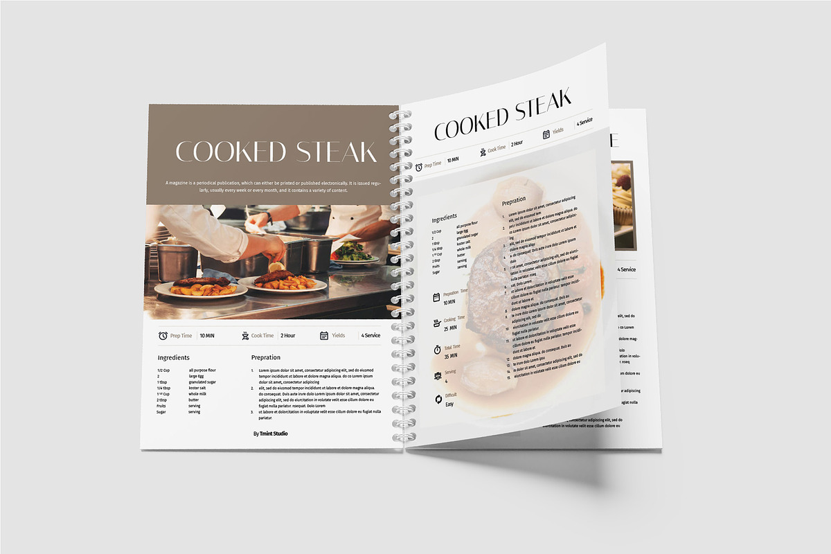 Aesthetic Modern Cook Book Template, a Magazine Template by TMint Play (Photo 9 of 10)