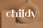 Childy Minimalist Serif, a Serif Font by Artiveko (Thumbnail 1 of 8)