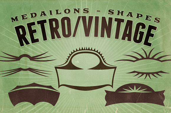 Retrovintage Shapes Medailons