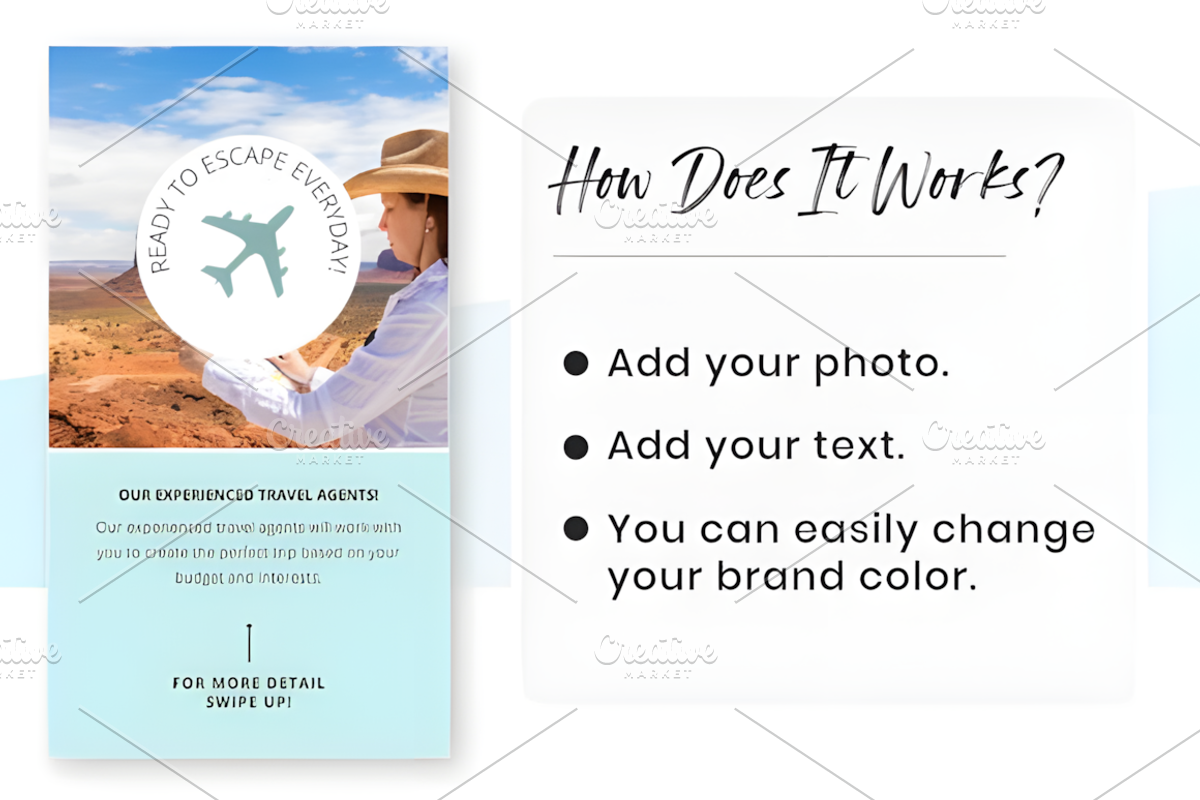 Travel Agent IG Canva Story Template, a Social Media Template by Ink Gallery (Photo 7 of 10)