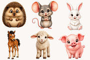 Quirky Farm Animals Clipart PNG, a Seasonal Illustration by Designworld (Thumbnail 5 of 9)