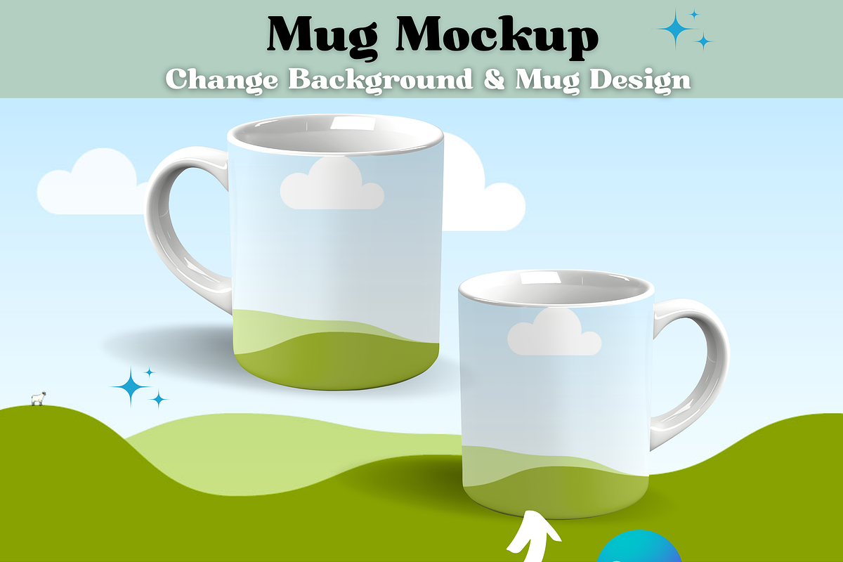 Mug Mockup Canva Template, a Cups & Container Mockup by GraphiCarola (Photo 1 of 7)