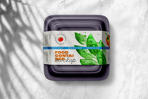 Plastic Food Container Mockup