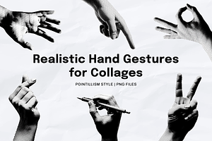 Realistic Hand Gestures for Collages