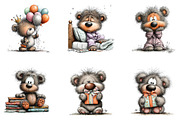 Big Teddy Bear Bundle, a Seasonal Illustration by CreationArt (Thumbnail 2 of 5)