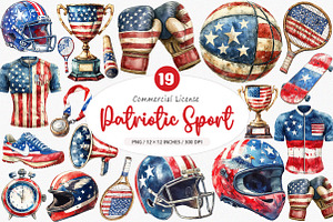 Retro Patriotic Sport PNG, an Illustration by SinaCreation