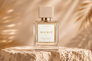 Glass Bottle Perfume Mockup