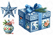 Chinoiserie Christmas Clipart, an Illustration by DreamPrint404 (Thumbnail 4 of 4)