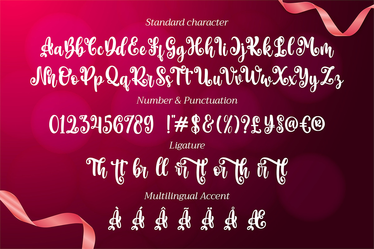 Monitha Calligraphy Script Font, a Script Font by Graphicxell (Photo 3 of 10)