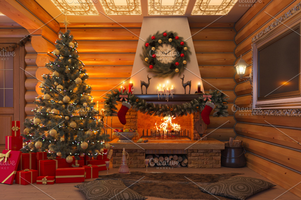 3D rendering New year interior, a Decorative Illustration by RichmanStudio