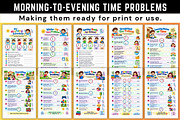 Morning-to-Evening Time Problems, a Stationery Template by Designmela01 (Thumbnail 2 of 6)
