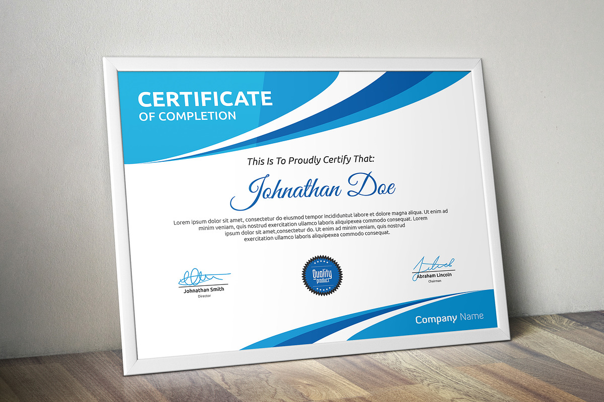 Certificate Word | PSD | AI, a Stationery Template by Curve Design (Photo 2 of 3)