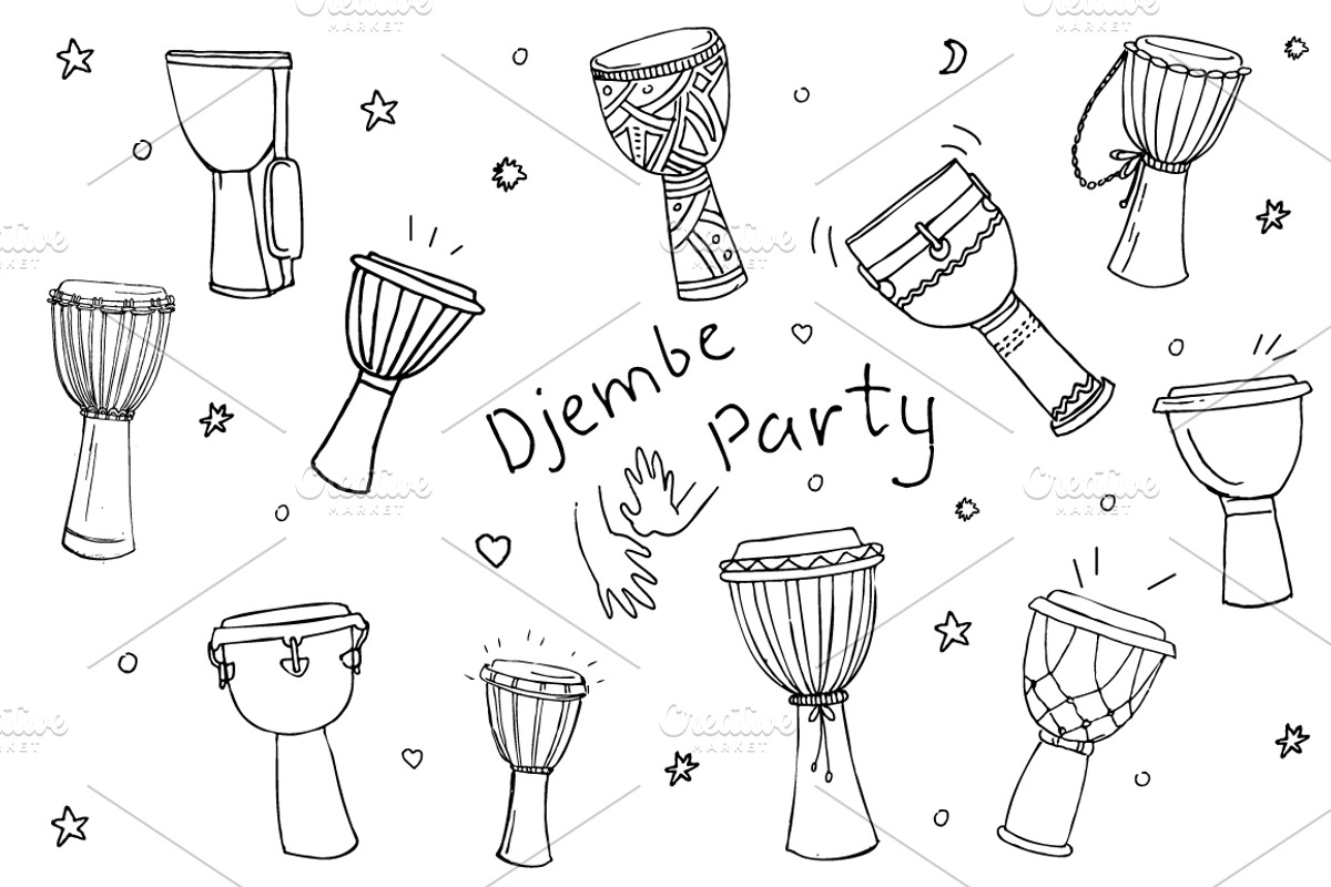 55 doodles of percussion instruments, an Object Graphic by airdynamic (Photo 3 of 5)