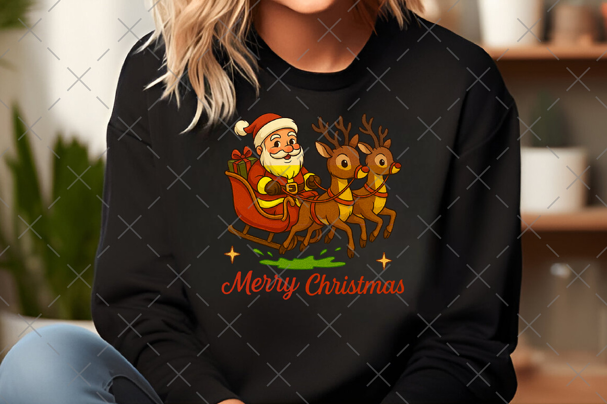 Merry Christmas Reindeer PNG, an Illustration by Craft Nest (Photo 3 of 6)