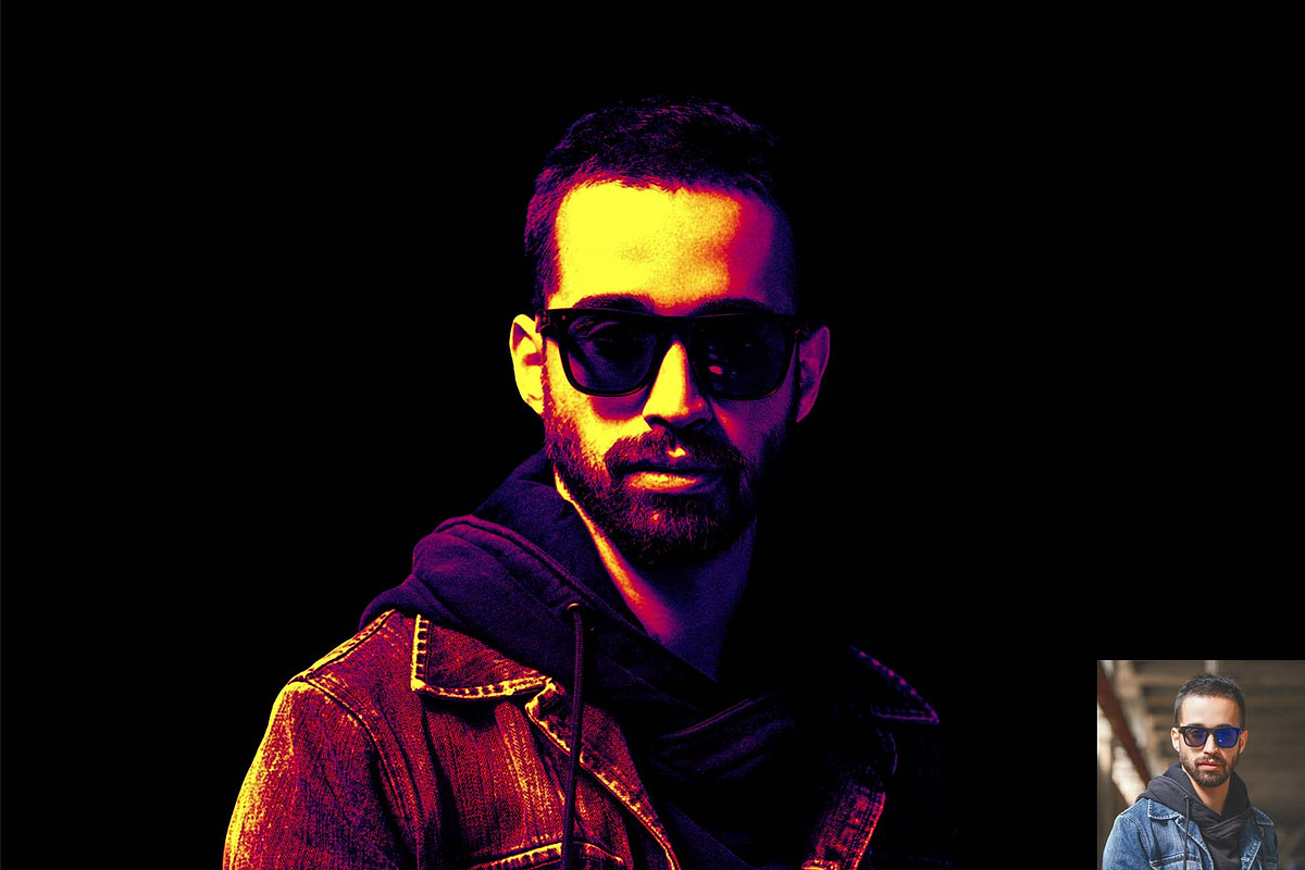 Neon Photo Effect Photoshop Action, an Action Add-On by MRI STUDIO (Photo 2 of 11)