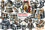 Watercolor Luxury Christmas Clipart, an Illustration by Canvas Craft (Thumbnail 1 of 8)